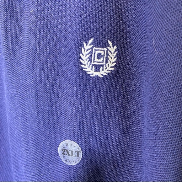 CHAPS Men's Big & Tall Size 2XLT Navy Short Sleeve Everyday Pique Polo Shirt NWT - Picture 6 of 8